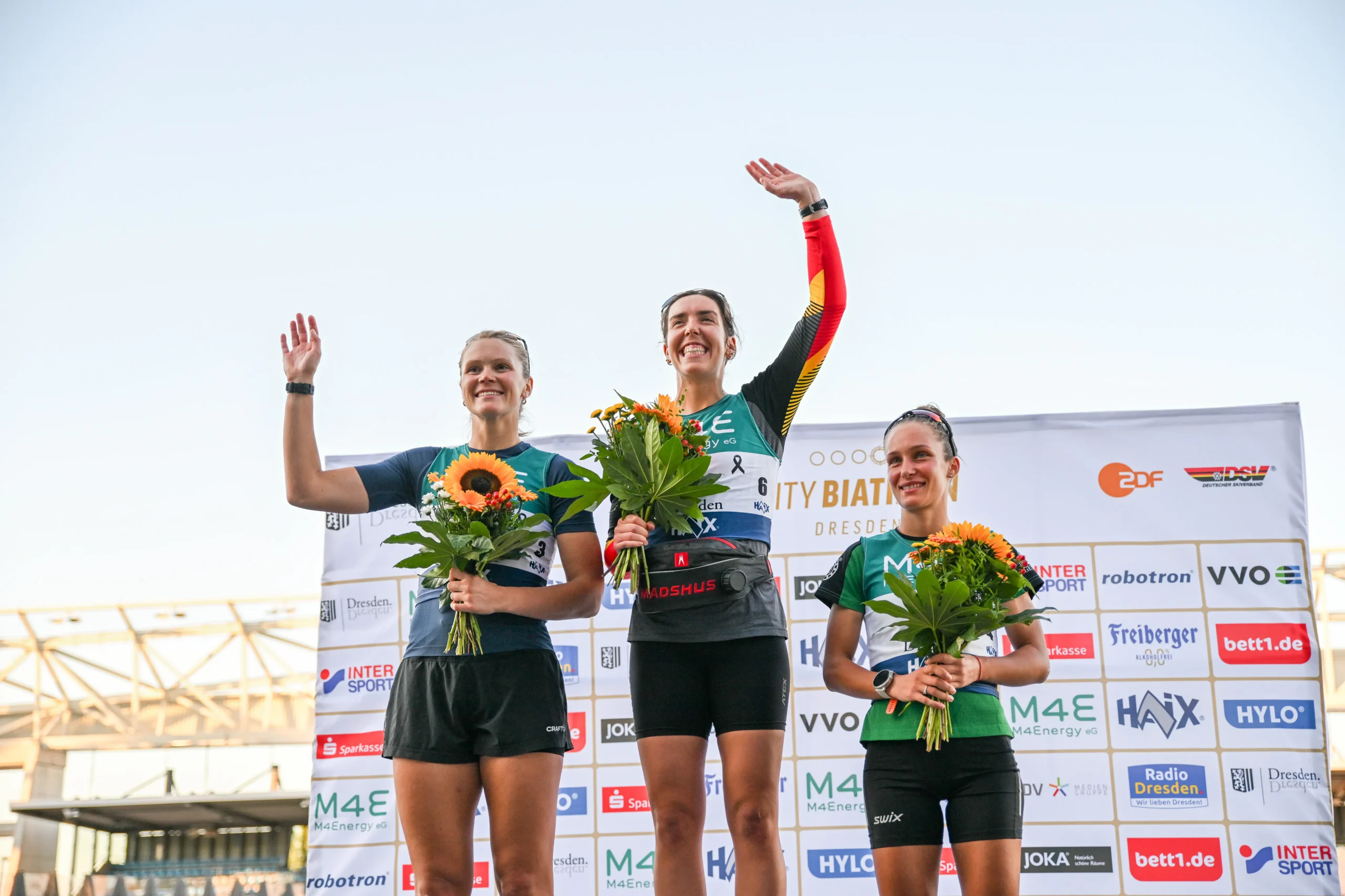 A photo of Lotte Lie on the podium